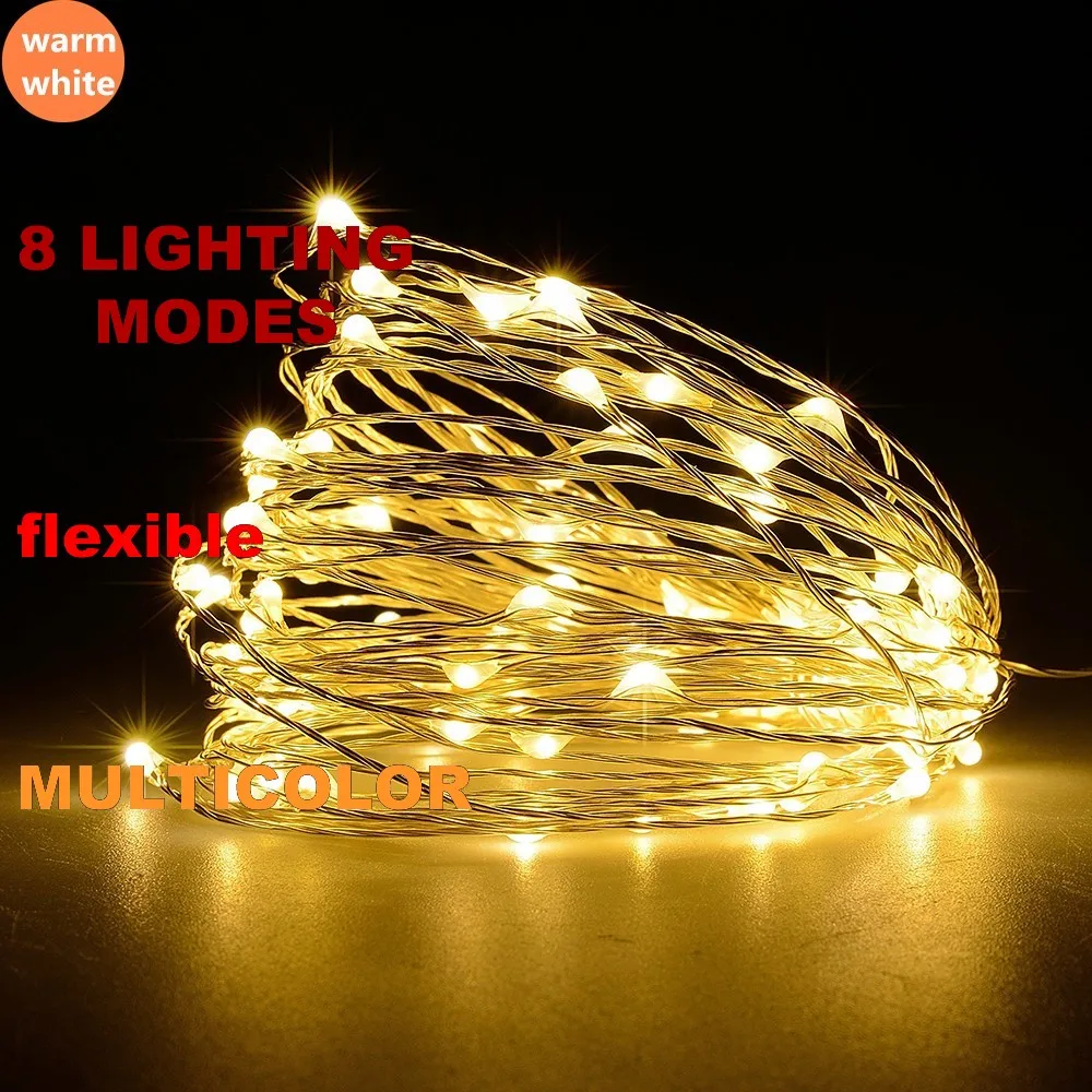 

8 modes multicolor Solar String Lights 5m 12M 22M 200 LED Wire Fairy Waterproof Solar Power Lamp For Christmas Holiday Outdoor