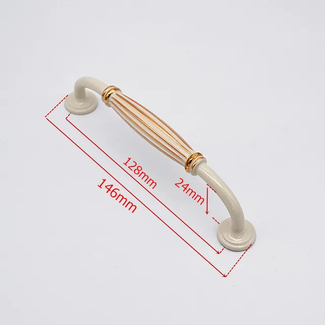 Black Zinc Alloy Handles for Furniture Cabinet Knobs and Handles Drawer Knobs Kitchen Handles Cabinet Pulls Cupboard Knobs beige-128mm