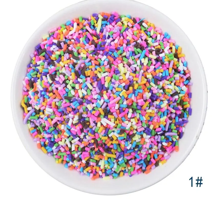 50g/lot Cute Hot Selling Clay Sprinkles, Colorful Heart Five Star Bow Candy Sprinkles for Crafts Making Slimediy - Цвет: 1