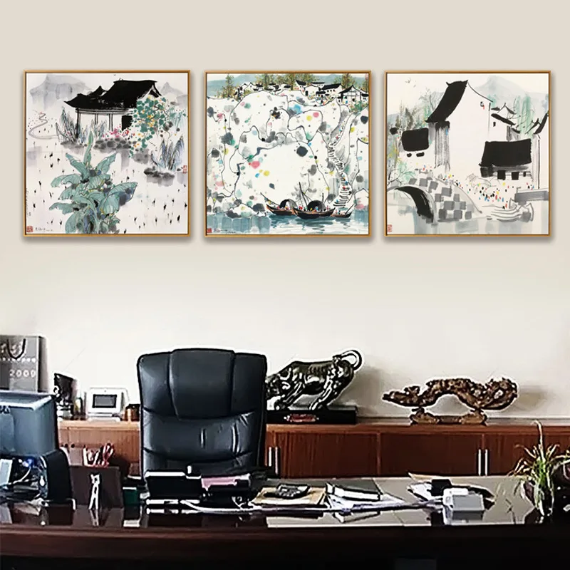 Wu Guanzhong мост современный абстрактный Черный Белый китайские картины чернилами на