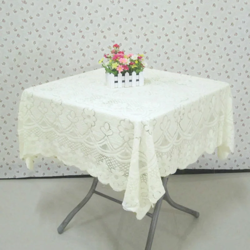 Vintage Europe Style Lace Tablecloth Non Slip Table Cover Wedding Party