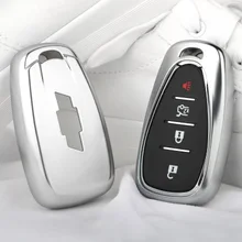 New soft TPU Car Key Covers Key Case Fob Shell For chevrolet cruze spark sonic camaro Volt Bolt Trax Malibu cruze cat-styling nan zi han leather car key fob cover case for chevrolet chevy 2016 2017 malibu 2018 cruze camaro key chain holder accessories