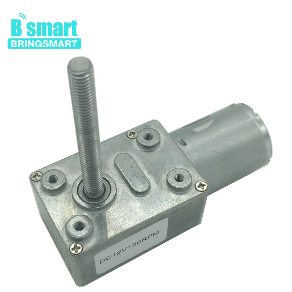 

Bringsmart JGY370 DC Worm Gear Motor Screw M6 Mini Motor Shaft Length 50mm Self-lock Gearbox Turbine Reductor Reversed for DIY