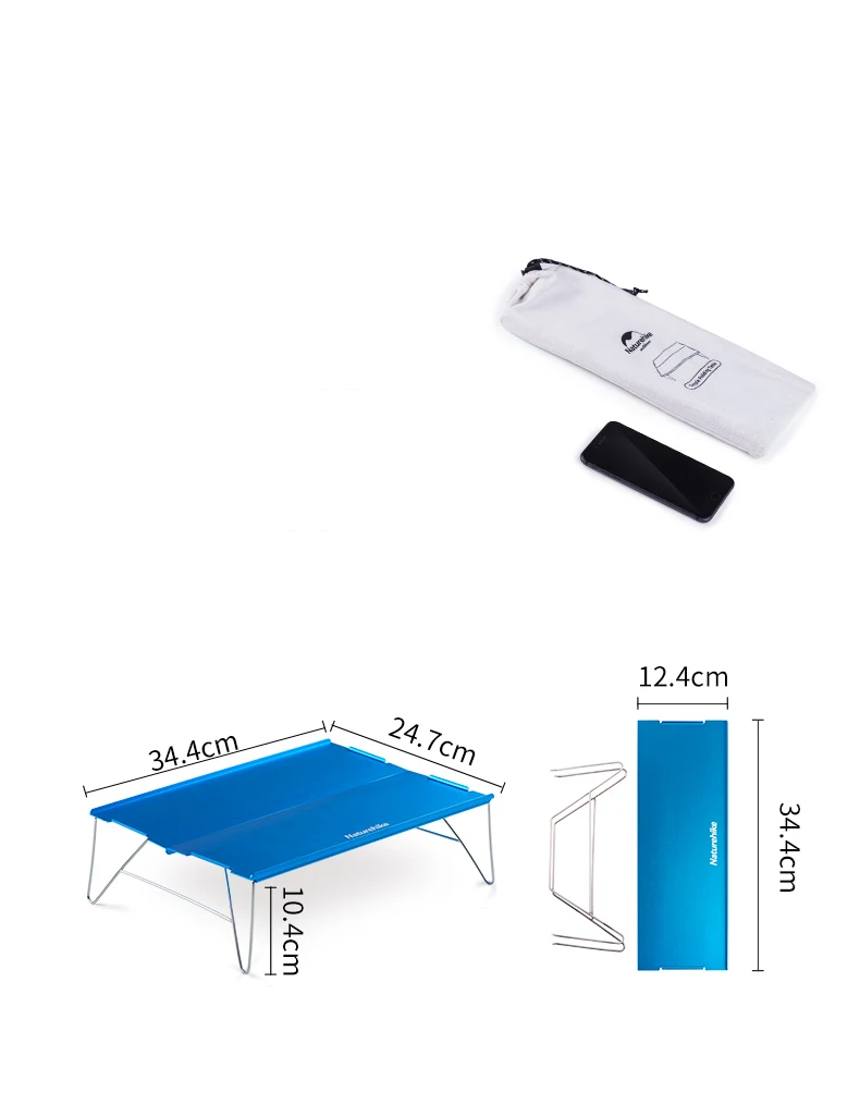 Naturehike ультра-светильник, складной стол из алюминиевого сплава, уличный прочный светильник из нержавеющей стали, стол для кемпинга, портативный чайный столик