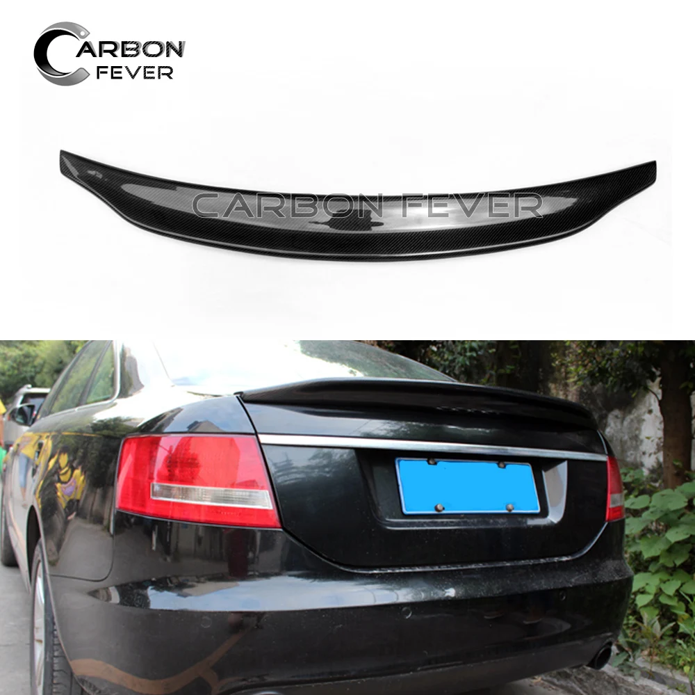 

For Audi A6 C6 Carbon Fiber Spoiler Trunk Lip Wing 2009 - 2011 Facelift Rear Trunk Gloss Black Spoiler