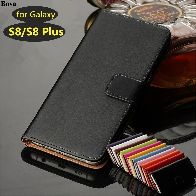 

Pu Leather Case Luxury Flip Cover Case for Samsung Galaxy S8 S8+ Plus holster phone shell GG