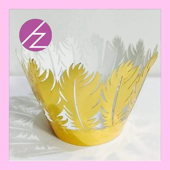 

50pcs/lot creative design for wedding or party beautiful metallic paper cupcake wrapper DG-123