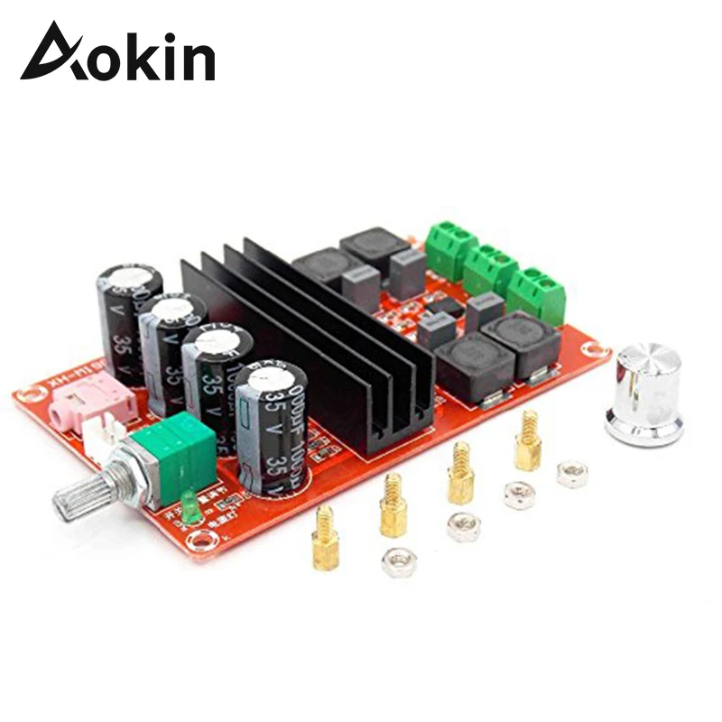 Aokin XH M190 TDA3116D2 плата цифрового усилителя мощности TPA3116 2X100W двухканальная Плата 12 24