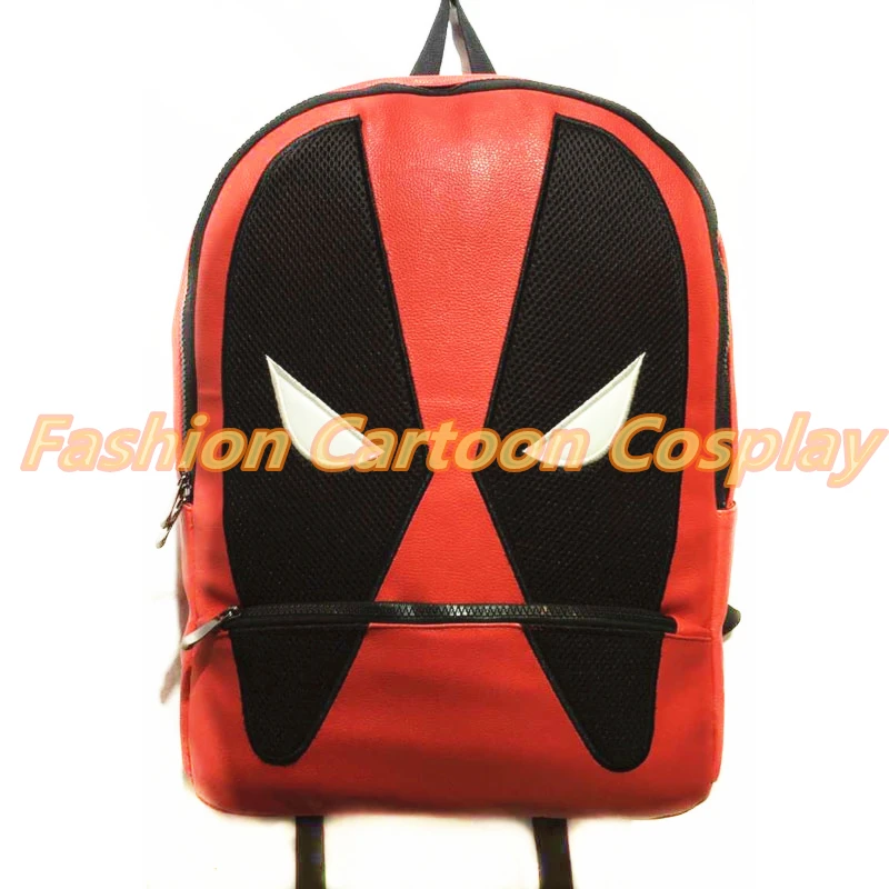 

2017 Deadpool Backpacks Mochila Anime PU Leather School Bags Super Hero Notebook Computer Bags Men Bagpack Unisex Bucksack