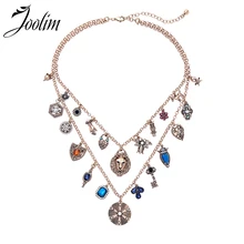 Joolim темно-синее ожерелье-ошейник в виде Львиной 2 ряда для женщин