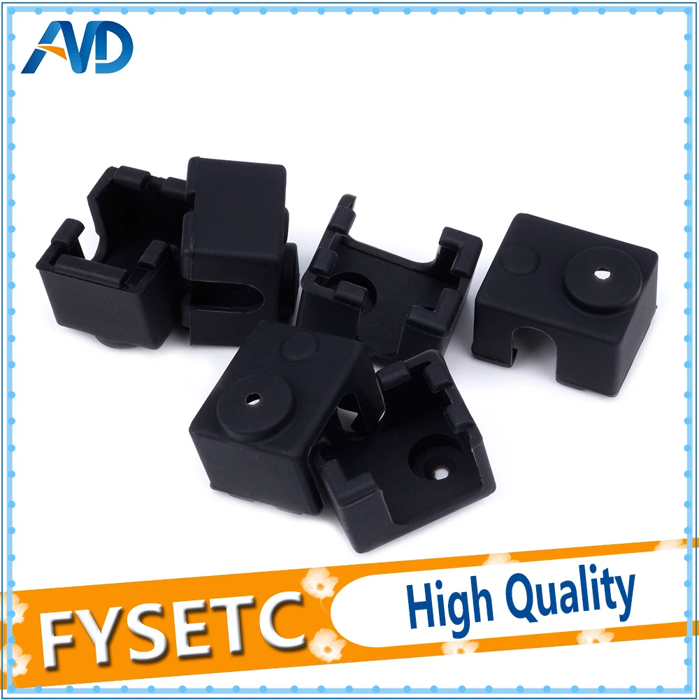 

10pcs Black V6 Heater Block Silicone Insulation Sock non-Official Heated Block For V6 Hotend Warm Keeping Cover