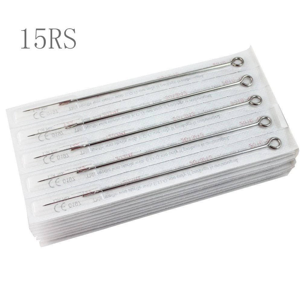 50 шт. профессиональные иглы для татуировок 15RS|tattoo needle 15rs|professional tattoo needlestattoo needles |