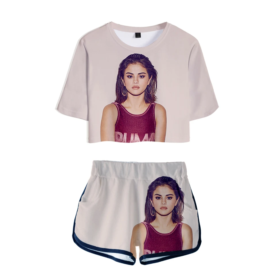aikooki Selena Hip Hop Spring Summer Cool short sleeve sexy 3d tshirts women