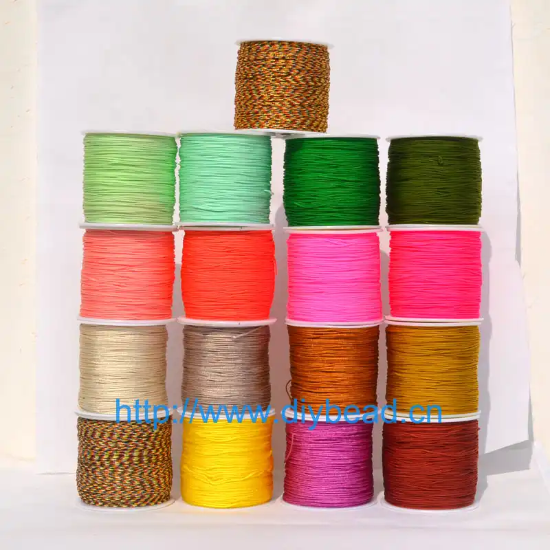 Pulseira de náilon trançada 17 cores, corda de nó chinês, borlas, faça você  mesmo, fio de corda para fazer joias|string thread|nylon cordsdiy tassel -  AliExpress