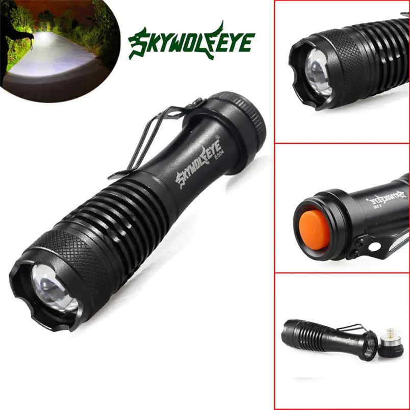 2000LM 2017 CREE Q5 AA/14500 3 режима зум светодиодный супер яркий фонарик мини полицейский