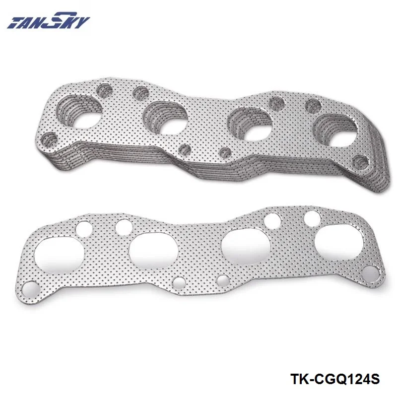 10PCS/LOT Aluminum Graphite Exhaust Manifold Header Gasket For NISSAN