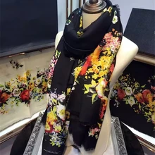 New Women Cashmere Scarf 71″ 180cm Occident Novelty Flower Pattern Sweet Style Hot Sale Shawl Keep Warm High Quality BY168264