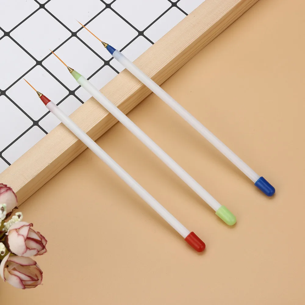 

3PCS DIY Nail Art Nail Art Design Set Picking Dotting Tool Wax Pencil Pen Picker Drawing Brush Pen Nail Art Decoration 27