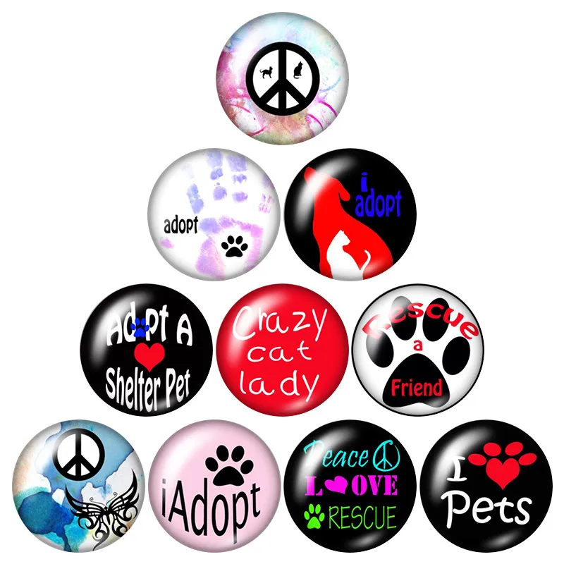 Новая модель Love pets BBF Wrods 10 шт. Смешанные 12 мм/16 мм/18 мм/25 мм круглые фото стеклянные