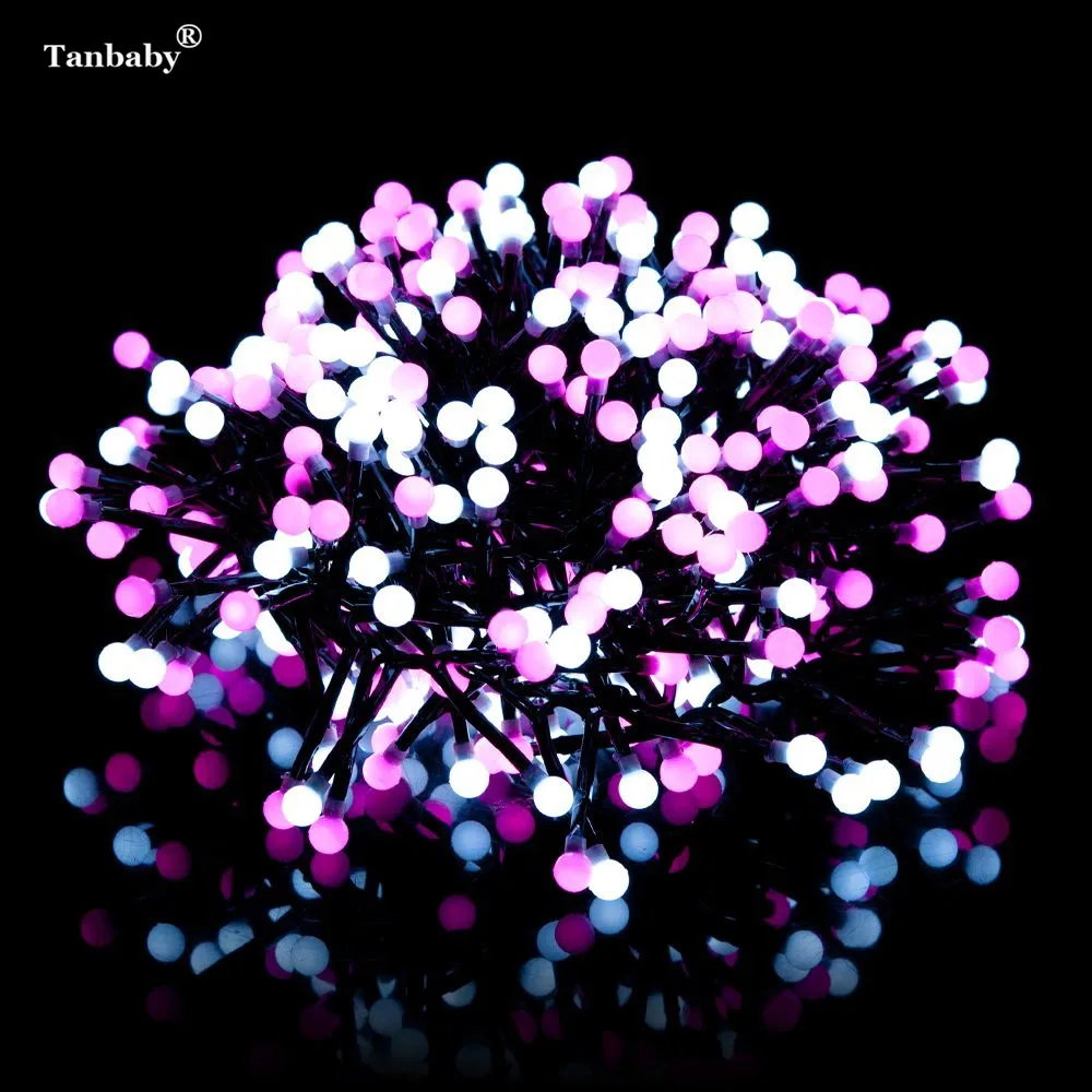 

Tanbaby 220V EU/US/UK Plug 3M 400 Milky Ball Rattan Branch LED String Light For Party Garden Home Christmas Decoration