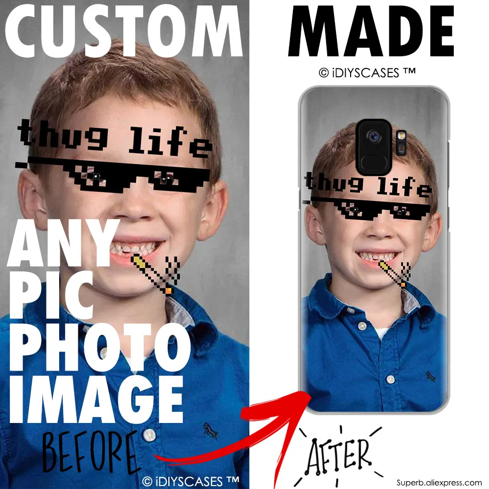

Custom made picture printing Phone Case Cover Shell For Samsung Galaxy S5 S6 S7 Edge S8 S9 Plus Note 8 4 5 A5 A7 J5 2016 J7 2017