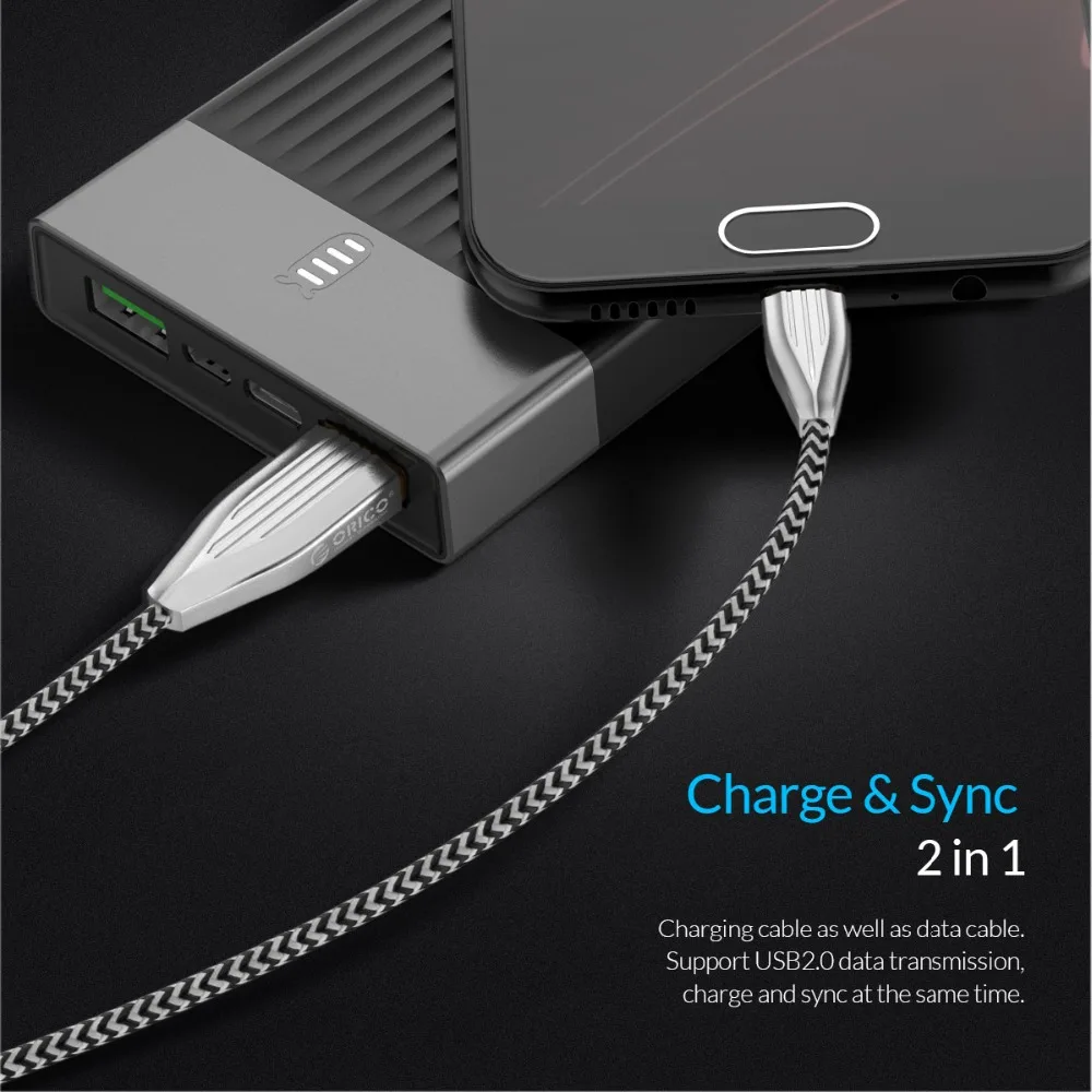 ORICO 2.1A المصغّر usb كابل حقيبة تصميم سريع شحن الهاتف المحمول كابل علامة هواوي Xiaomi سامسونج LG شاحن هاتف محمول يعمل بنظام تشغيل أندرويد