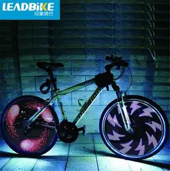 Leadbike Magic красочные Колёса для велосипеда свет двойной Дисплей 21 флэш Вышивка Крестом Картины с 32 rgb светодиодные фонари лампа для