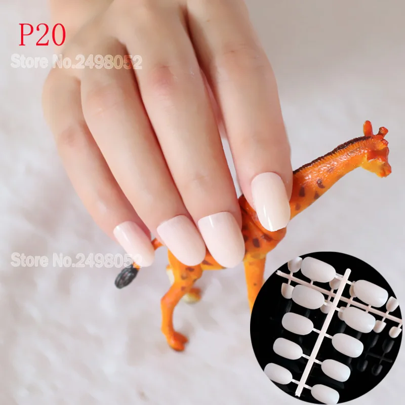 24pcs Natural Tip False Nail High quality Nail Art Tips Full Wrap Nails