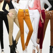 Новые вельветовые повседневные шаровары с эластичной резинкой на талии, эластичные брюки-карандаш, размер 8xl