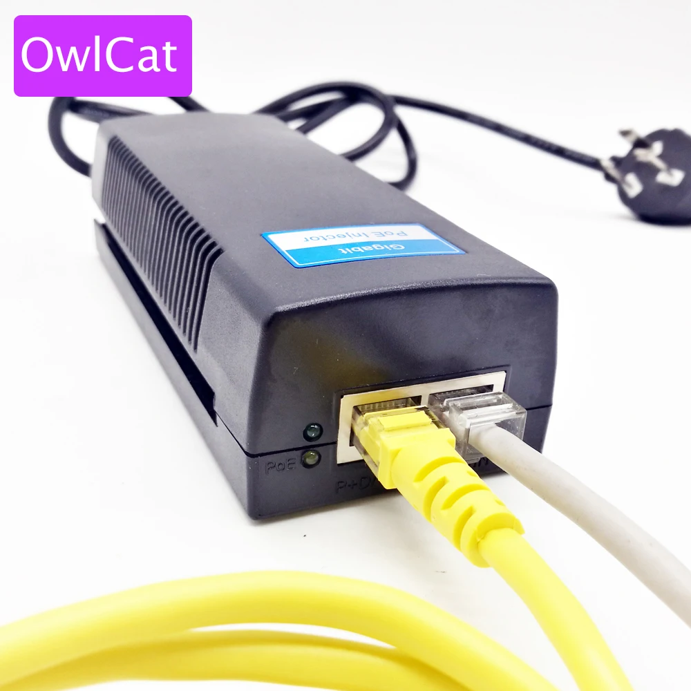 OwlCat 2 порта Fast PSE Ethernet коммутатор 1 порт POE инжектор 48 в 30 Вт Питание по Ethernet PoE адаптер питания для ip-камеры
