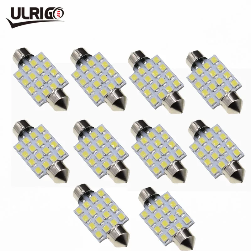 10 шт. 31 мм 36 39 41 12 В C5W Блан Froid 16SMD светодиодный Feston Interieur lumiere de dome лампа ампула Pour Carng