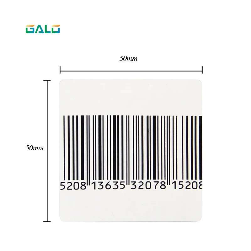 EAS RF Мягкая Этикетка 50*50 мм пустая Прозрачная Самоклеющаяся наклейка паста на товар