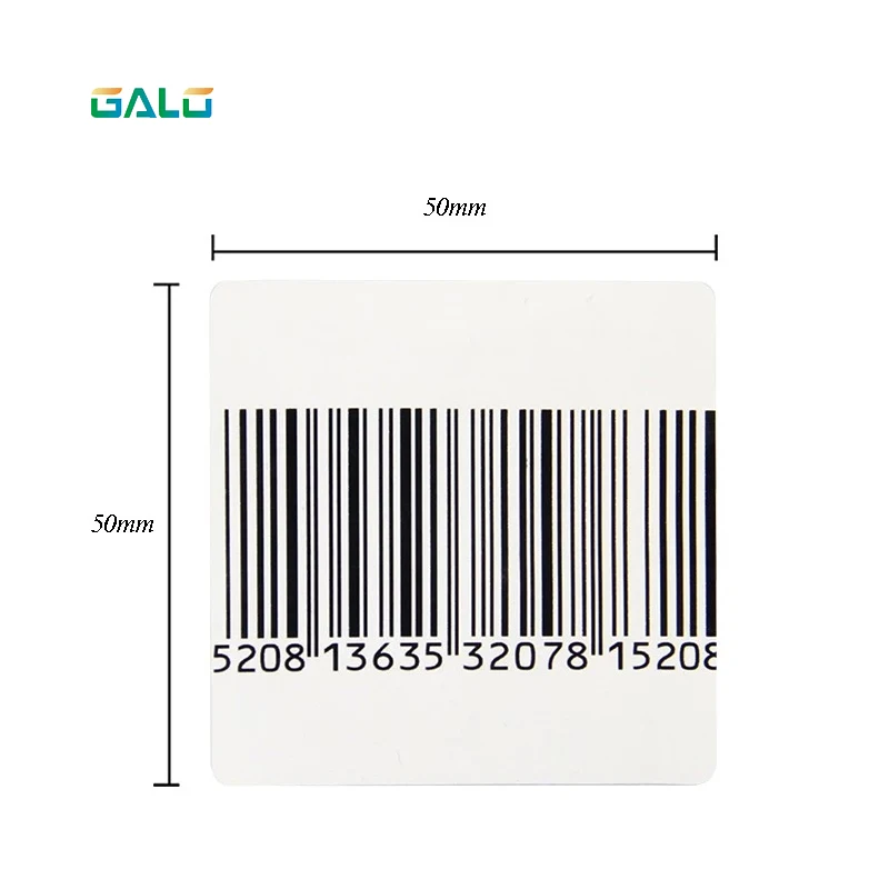 

EAS RF soft label 50*50mm blank transparent self adhesive sticker paste on commodity