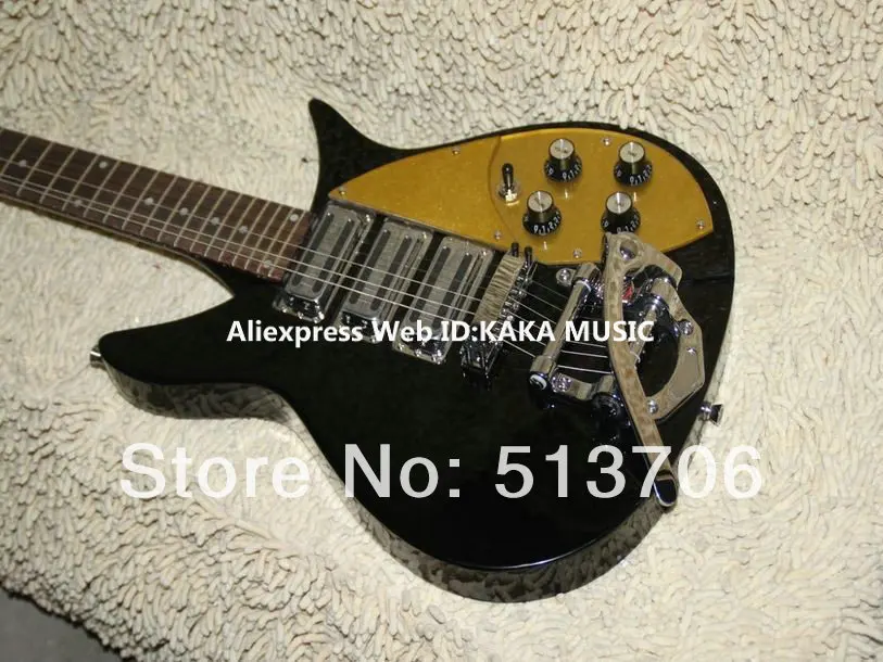 

Free Shipping Black 3 Pickups 325 330 Electric Guitar with bigbys Wholesale High Quality