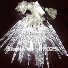 10 м красочная струна с 100 шт сосулька свет, IP44 220 V хрустальные светильники