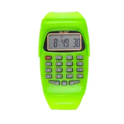 Карамельный цвет детские электронные часы Мода Дети светодиодный цифровой дешевые часы движение Мода студентов обувь для мальчиков