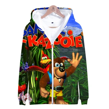 

Aikooki Hot Anime Banjo Kazooie 3D Zipper Hoodies Men/Women Popular Casual Harajuku Print Banjo Kazooie Men's Zipper Sweatshirts