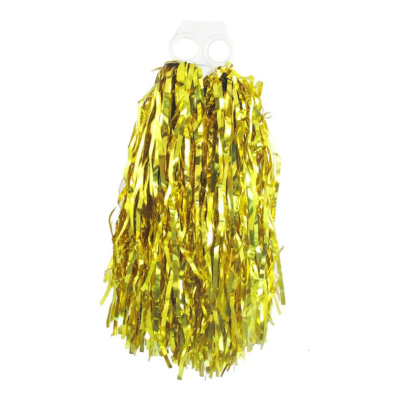 Детский костюм Cheer Leader Ручка Pom Poms разбрасыватель золота пластика|Помпоны| |