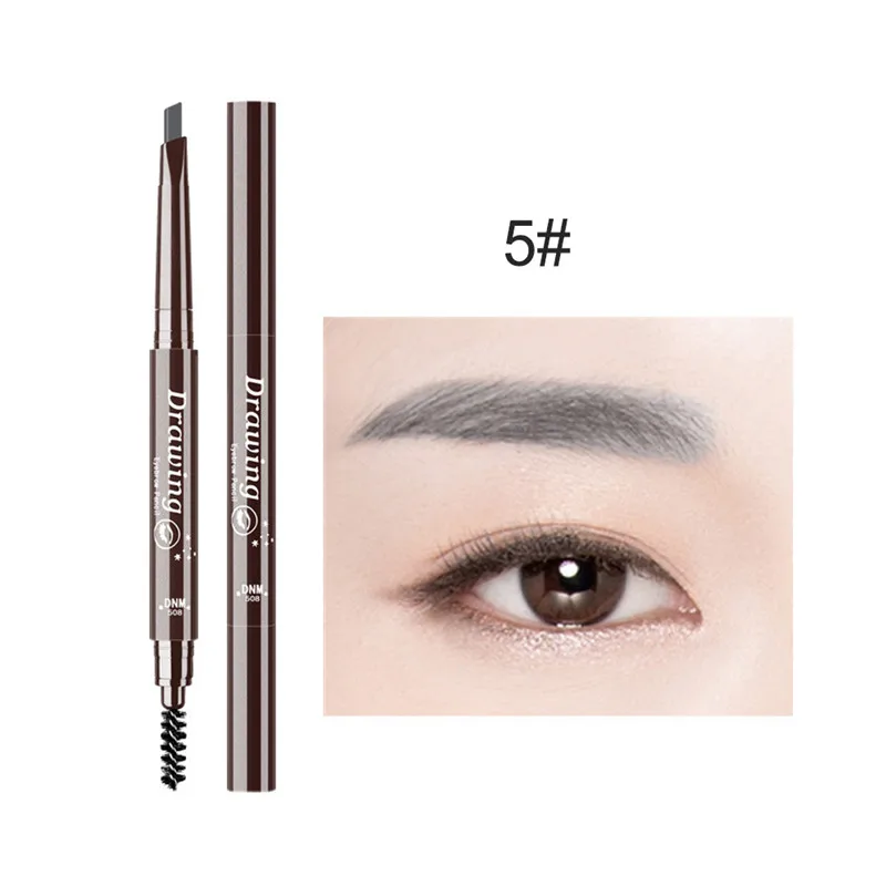 Double Ended Eyebrow Pencil Waterproof Long Lasting No Blooming Rotatable Triangle Eye Brow Tatoo Pen Eye brow Makeup Set Beauty - Цвет: 05