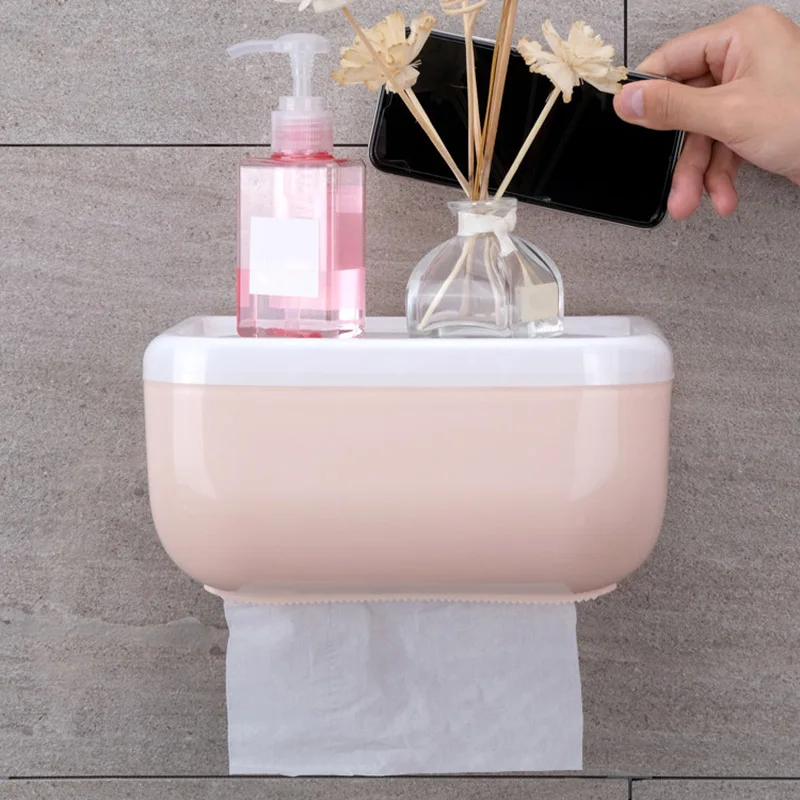 المرحاض صندوق ورقي شفافة حفرة مجانا للماء الهاتف التنسيب الأنسجة منشفة رف @ LS FE28