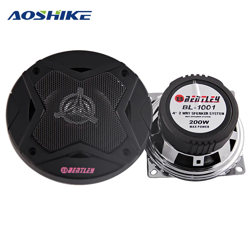 

AOSHIKE 2Pcs 4Inch 2 Ways Car Coaxial Speaker 4Ohm 200W Car Speaker Bass Deep And Strong Welding Aluminum Cone Midrange Power