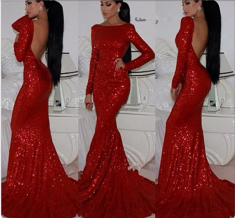 Long red prom dress with caged open back dresses
