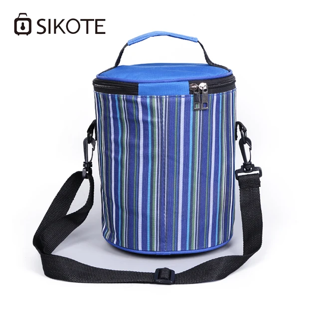 Sikote 2017 Folding Striped Lunch Box Bag Multifunctional Sikote 2017 Folding Striped Lunch Box Bag Multifunctional Large Capacity Messenger Picnic Pack Insulation