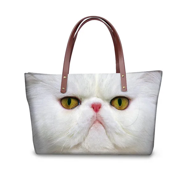 FORUDESIGNS/Сумочка для животных для женщин, Повседневная сумка через плечо, Черная 3D кошка, женская сумка, большая Женская дорожная сумка Bolsa - Цвет: H853AL