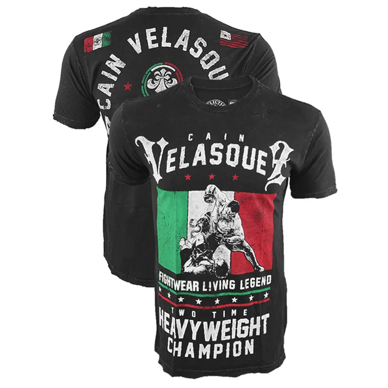 VSZAP Cain Velasquez Fightwear живая легенда фитнес-футболка Мужская дышащая MMA Fighting Workout UFC Fight Muay Thai Sanda Tops