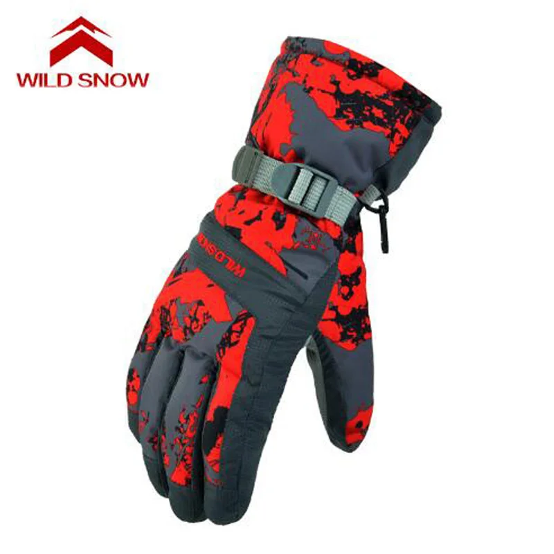 Высококачественные мужские перчатки для сноуборда, лыжные перчатки, снегоходы, мотоциклетные Зимние перчатки для катания на лыжах, альпинизма, водонепроницаемые зимние перчатки