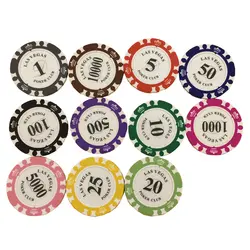 Deskland фишки для покера комплект 56 шт./компл. 11 значение клей + железо 14 г/шт. высокого качества