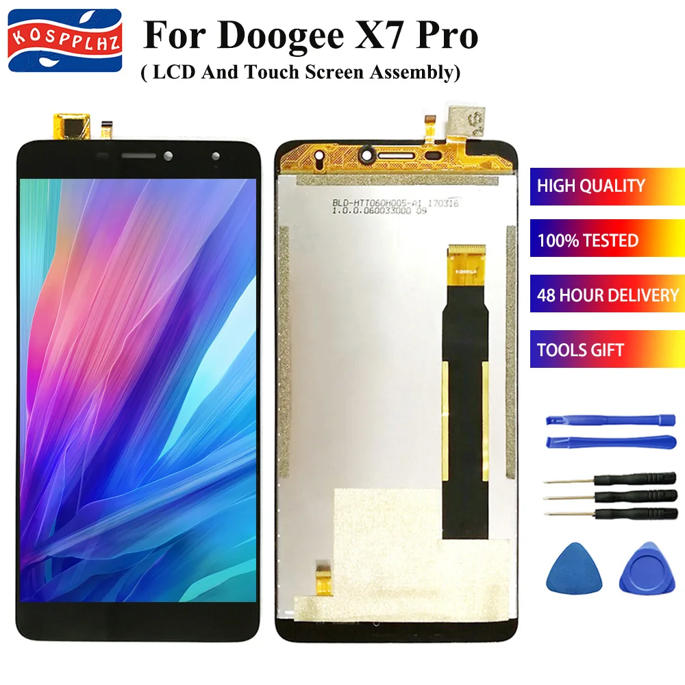 

For Doogee X7 X7 Pro LCD Display Touch Screen Digitizer Glass Assembly Replacement for 6.0 inch Mobile Parts + Tools