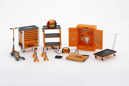 1:18 Модель автомобиля ремонтная комната гараж сцена набор инструментов - Цвет: Оранжевый