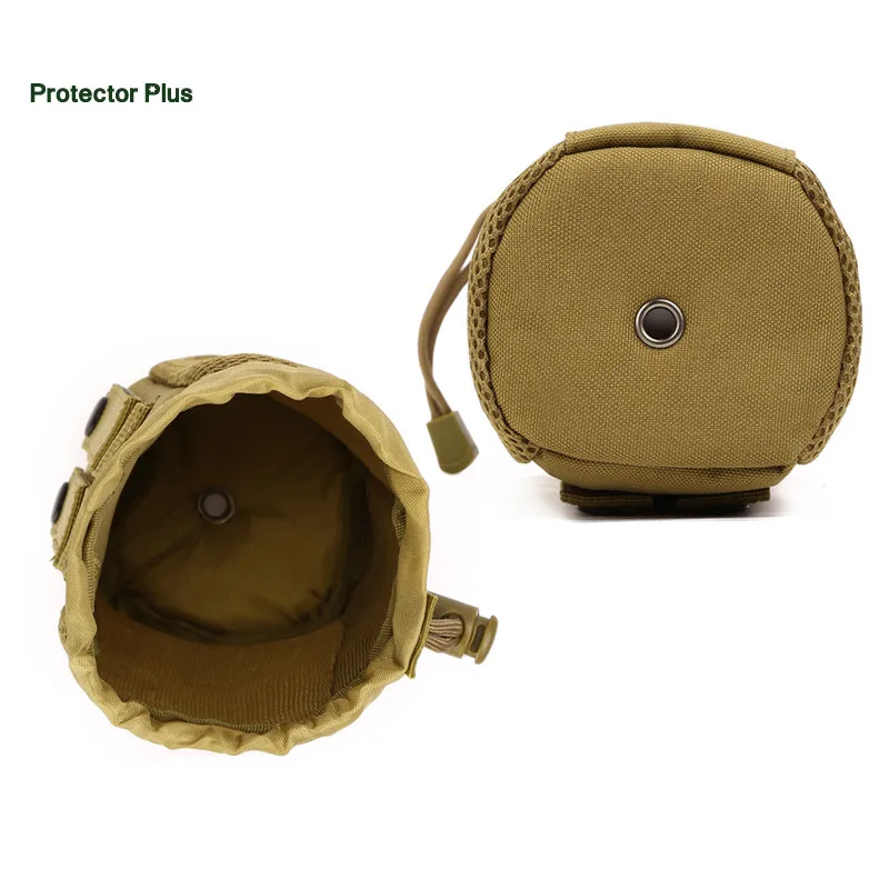 2016 Outdoor MOLLE System Tactical Water Bottle Pocket D-ring Holder Drawstring Pouch Bag,Army Durable Nylon Equipment Z29